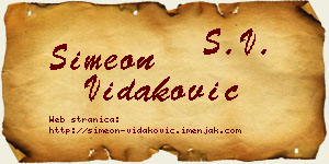 Simeon Vidaković vizit kartica